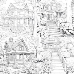 Autumn House Coloring Book - CraftNest - Digital Crafting and Art