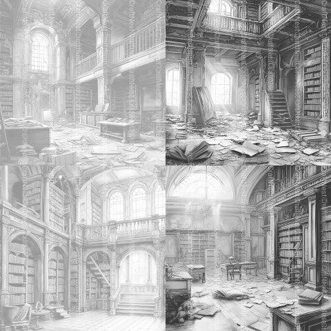 Lost Library Coloring Book - CraftNest - Digital Crafting and Art