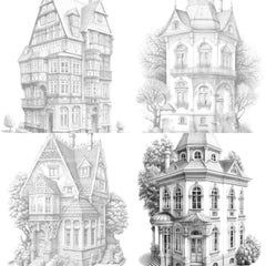 German Tiny House Coloring Book - CraftNest - Digital Crafting and Art