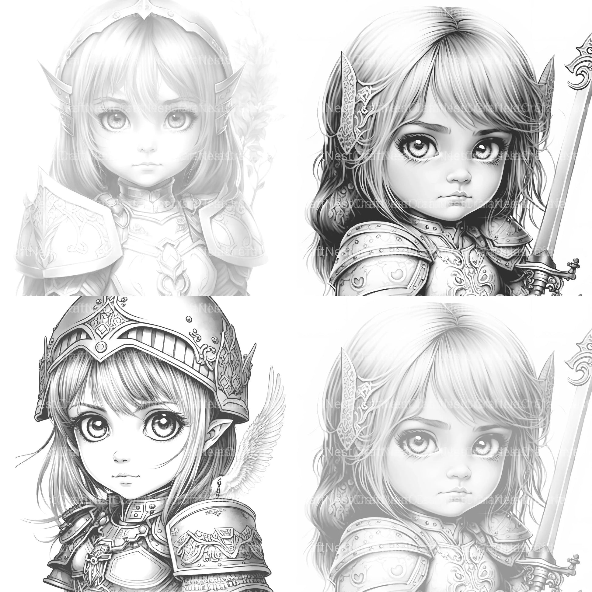 Princess Coloring Book 1 - CraftNest - Digital Crafting and Art