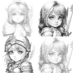 Princess Coloring Book 1 - CraftNest - Digital Crafting and Art