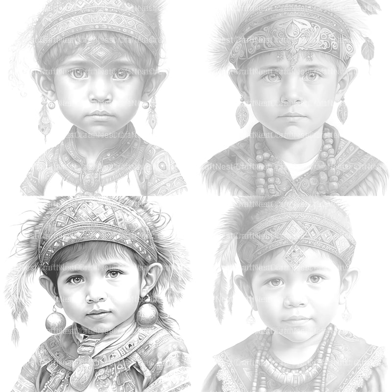 Inca Girl Coloring Book - CraftNest - Digital Crafting and Art