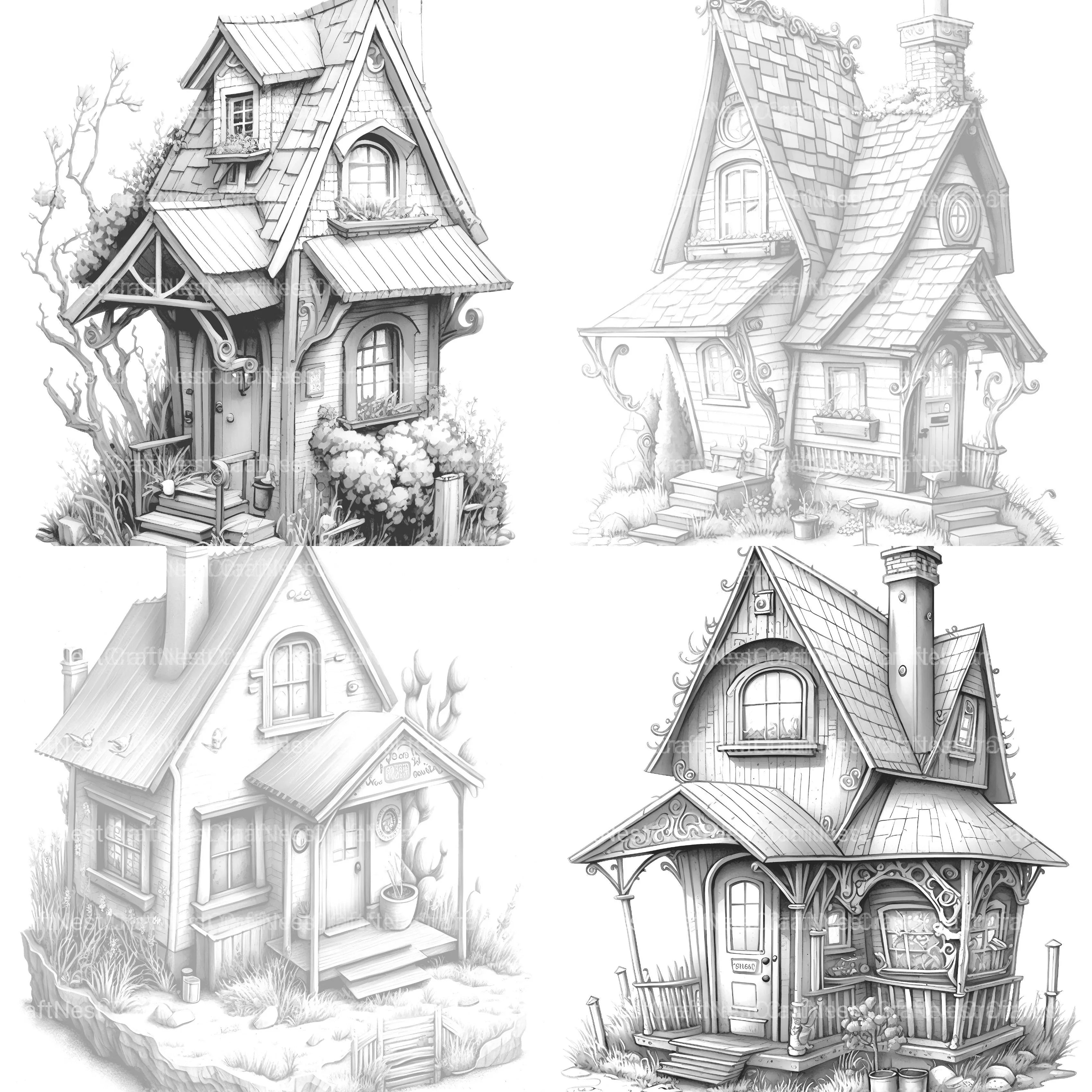 Ranch Tiny House Coloring Book - CraftNest - Digital Crafting and Art