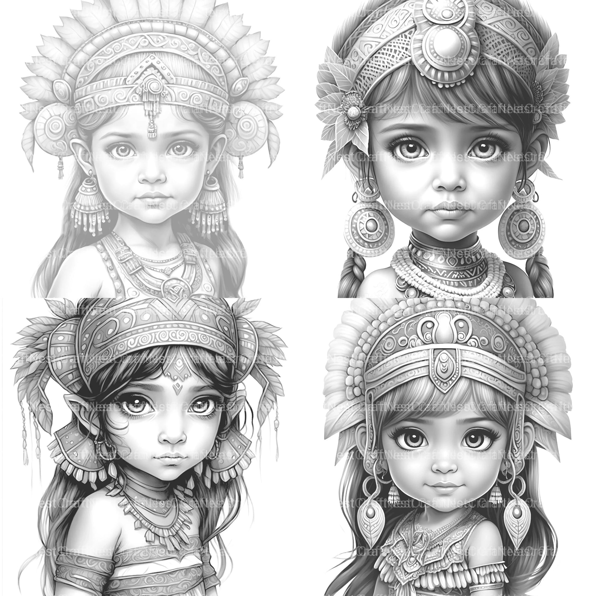 Aztec Boy Coloring Book - CraftNest - Digital Crafting and Art