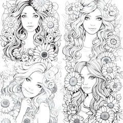 Venetian Carnival Woman Coloring Book - CraftNest - Digital Crafting and Art