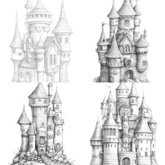 Castle Tiny House Coloring Book 1 - CraftNest - Digital Crafting and Art