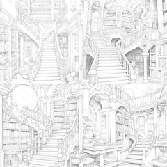 Enchanted Library Coloring Book - CraftNest - Digital Crafting and Art