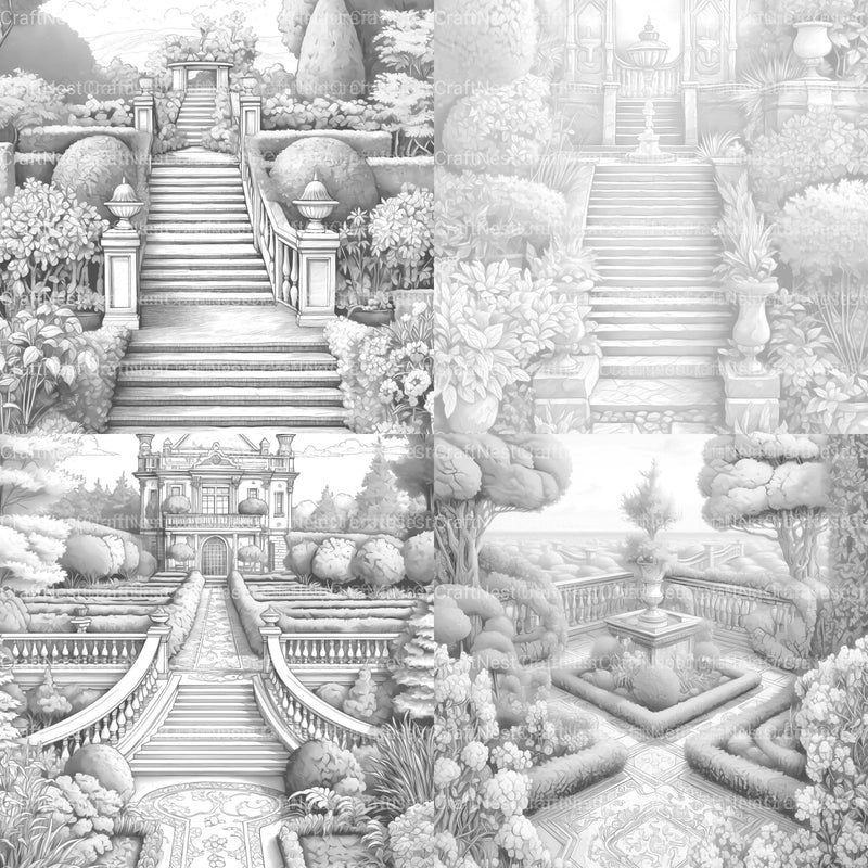 Formal Garden Coloring Book - CraftNest - Digital Crafting and Art