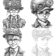 Steampunk Girl Coloring Book - CraftNest - Digital Crafting and Art