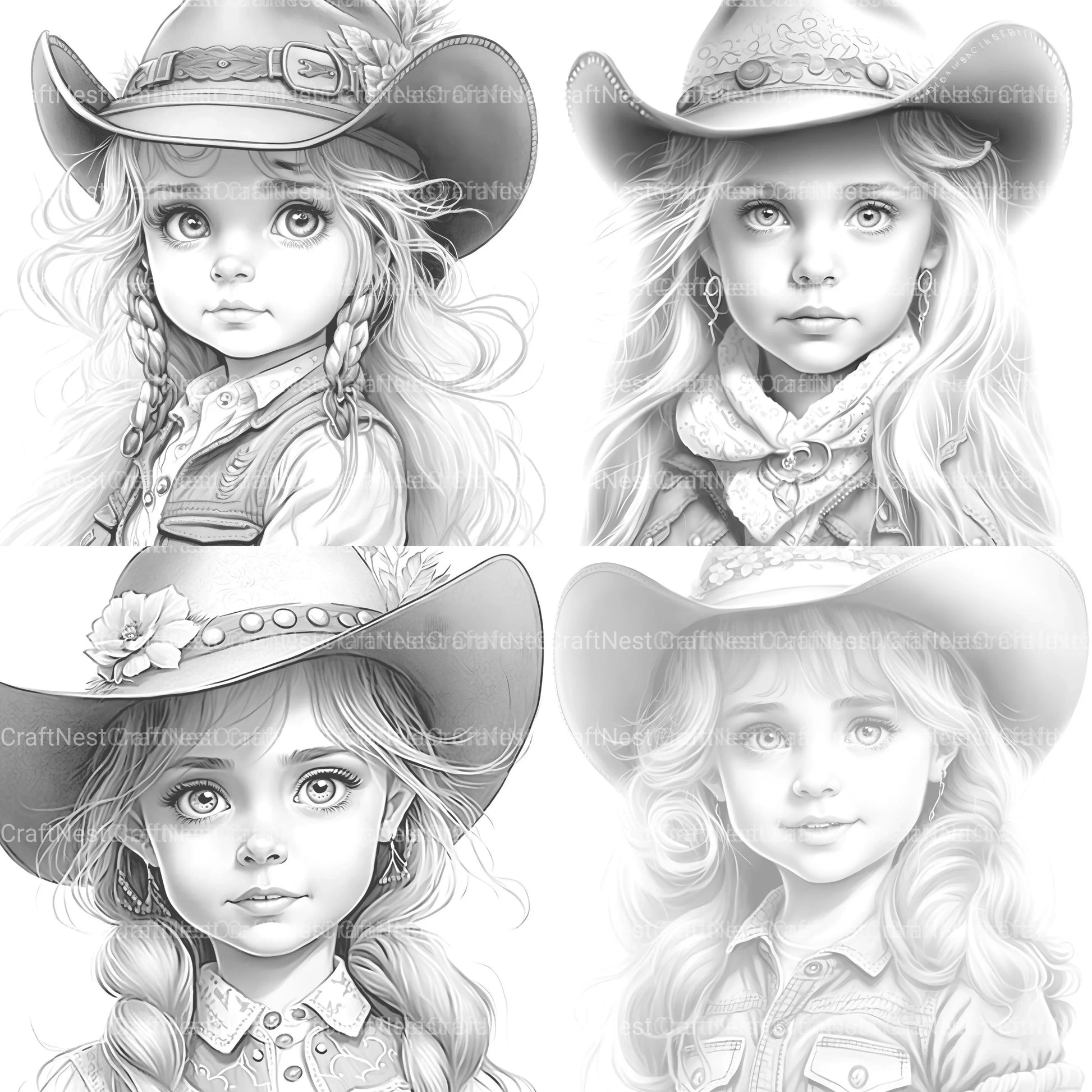 Flower Girl Coloring Book 2 - CraftNest - Digital Crafting and Art