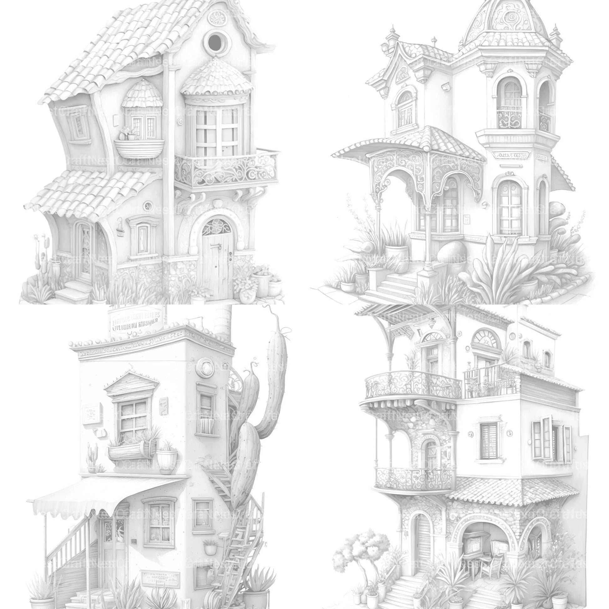 Chile Tiny House Coloring Book 1 - CraftNest - Digital Crafting and Art