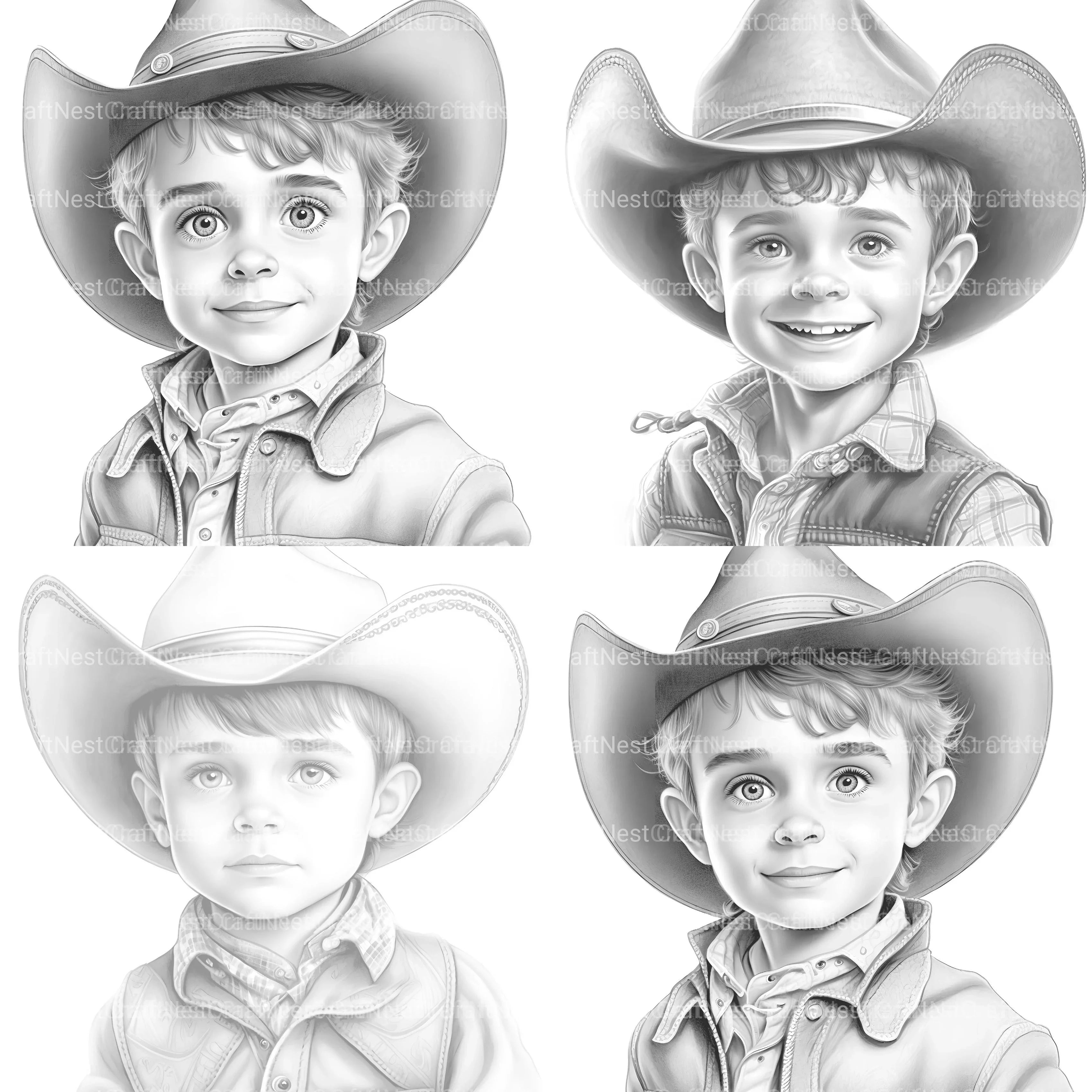 Cowgirl Coloring Book - CraftNest - Digital Crafting and Art
