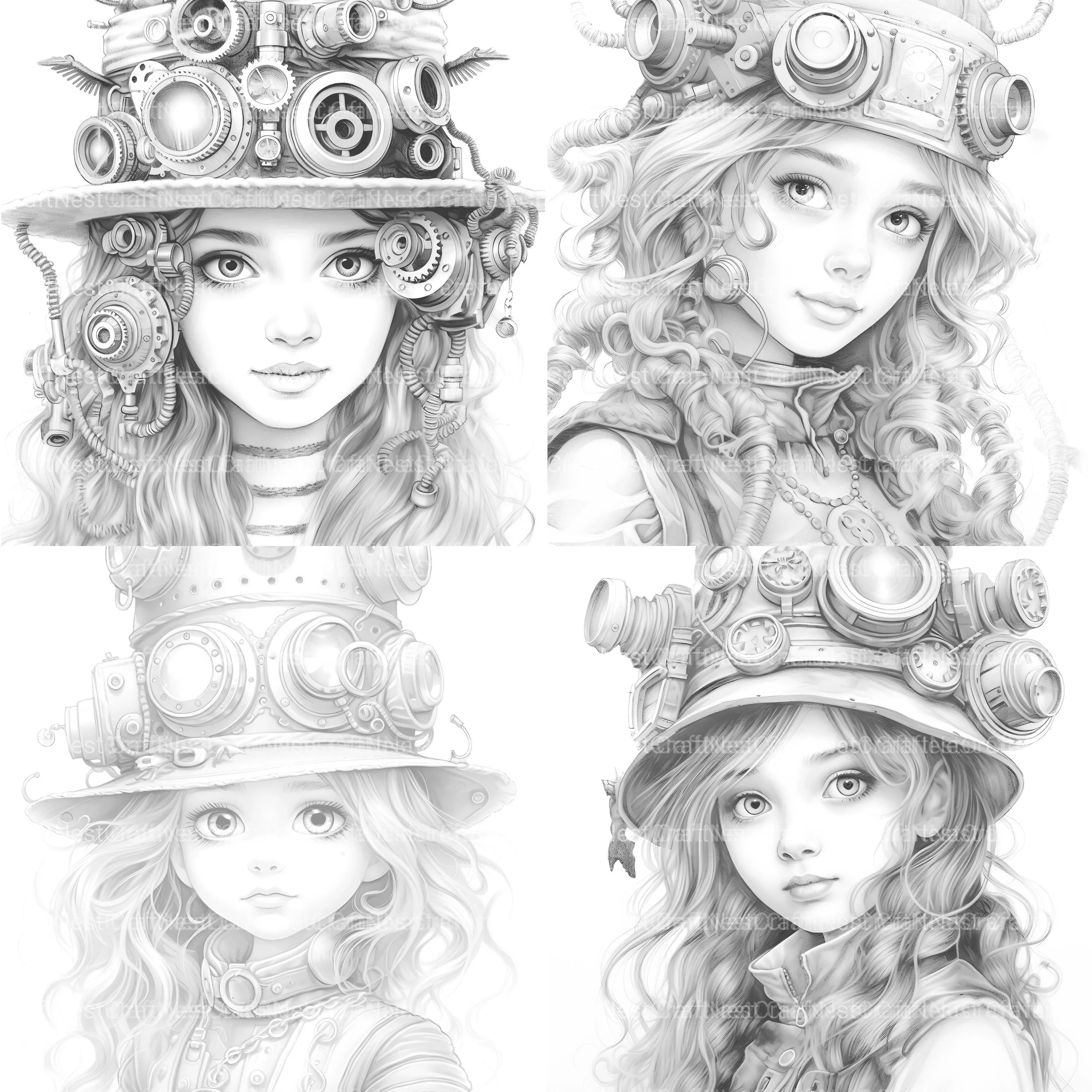Victorian Girl Coloring Book - CraftNest - Digital Crafting and Art