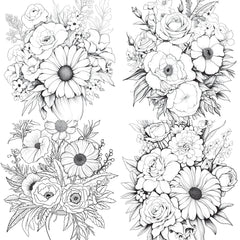 Flower Coloring Book 2 - CraftNest - Digital Crafting and Art