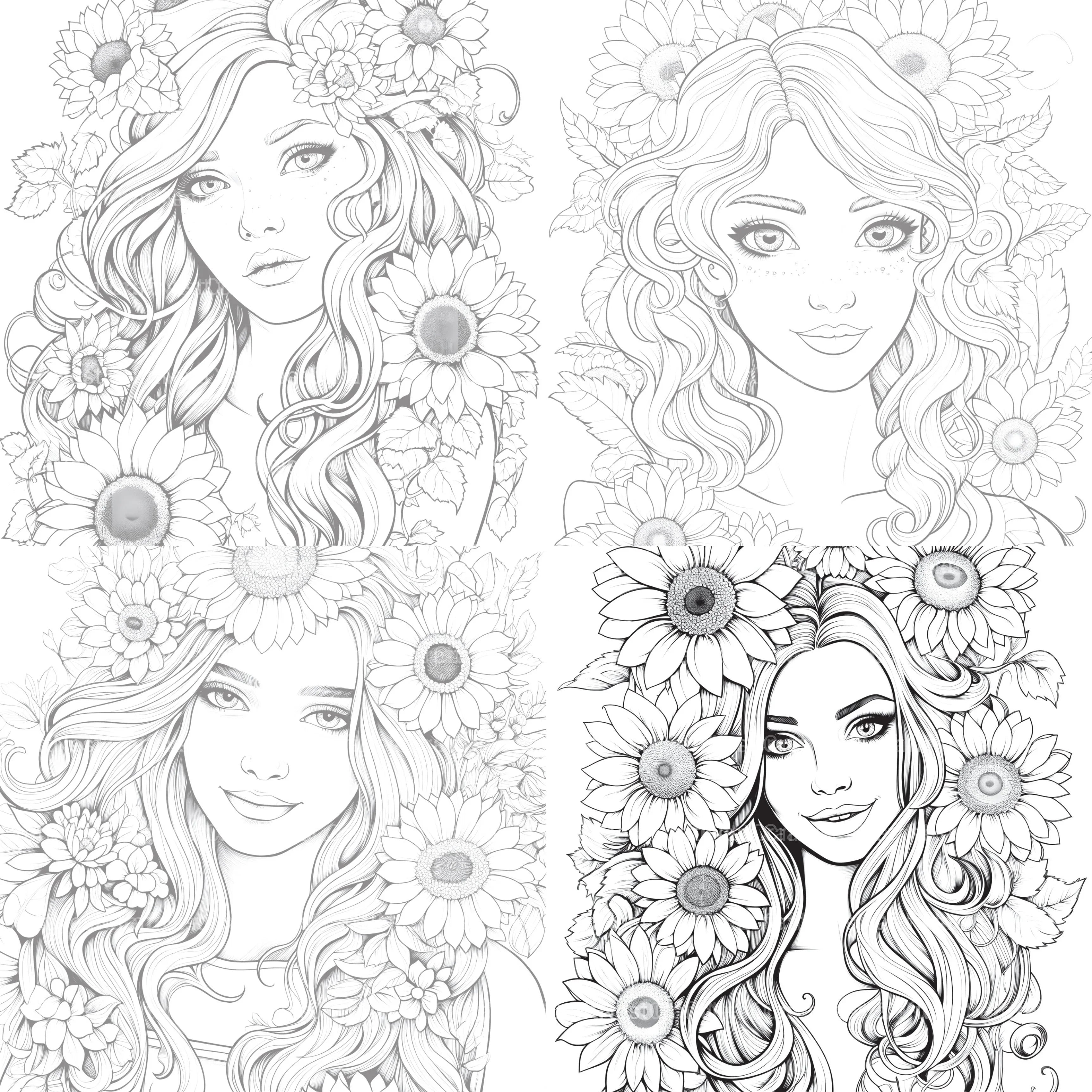 Venetian Carnival Woman Coloring Book - CraftNest - Digital Crafting and Art