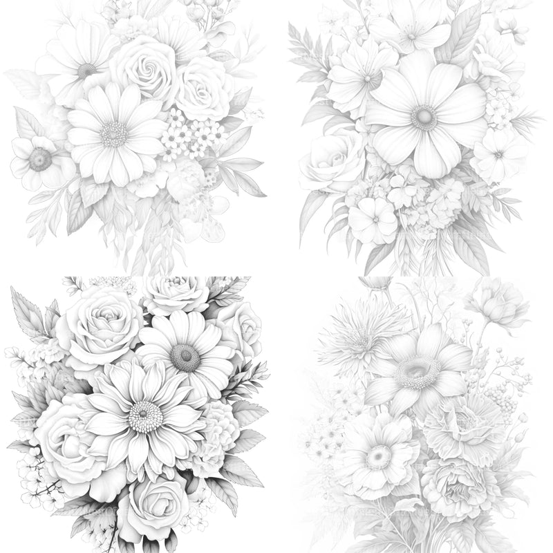 Flower Coloring Book 3 - CraftNest - Digital Crafting and Art