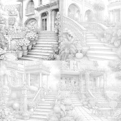 Garden Terrace Coloring Book - CraftNest - Digital Crafting and Art