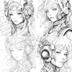 Druid Girl Coloring Book - CraftNest - Digital Crafting and Art