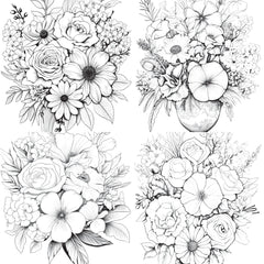 Flower Coloring Book 2 - CraftNest - Digital Crafting and Art