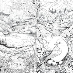 Springtime Garden Coloring Book - CraftNest - Digital Crafting and Art