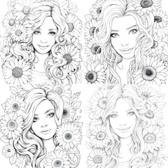 Venetian Carnival Woman Coloring Book - CraftNest - Digital Crafting and Art