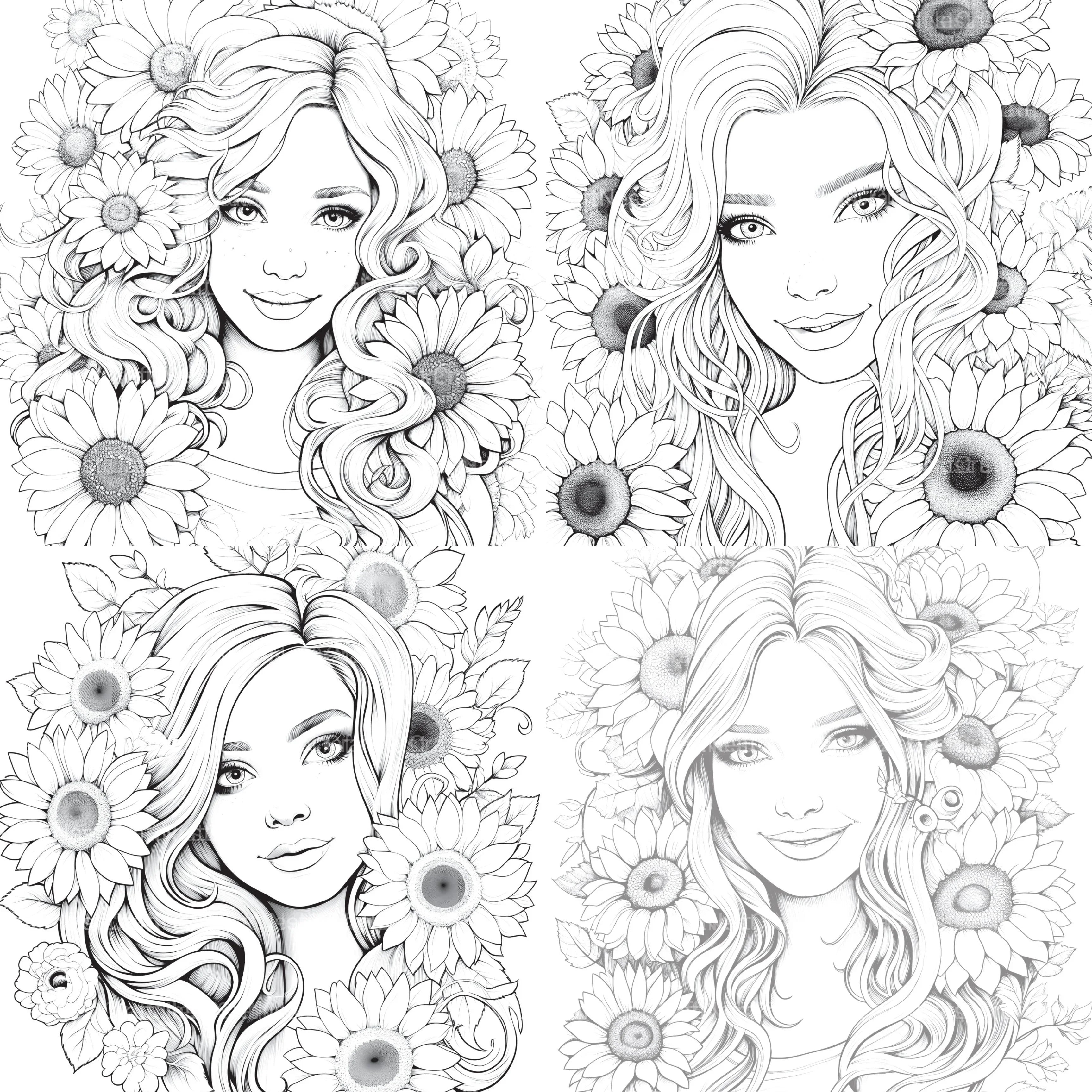 Venetian Carnival Woman Coloring Book - CraftNest - Digital Crafting and Art