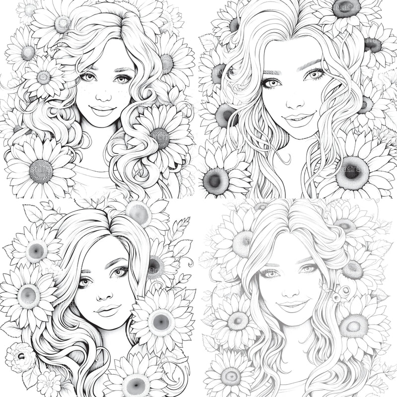 Venetian Carnival Woman Coloring Book - CraftNest - Digital Crafting and Art