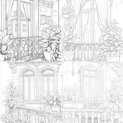 Mediterranean Windows Coloring Book - CraftNest - Digital Crafting and Art