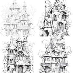Winter Houses Coloring Book - CraftNest - Digital Crafting and Art