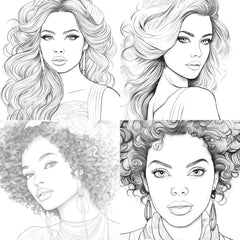 Beautiful Women Coloring Book - CraftNest - Digital Crafting and Art