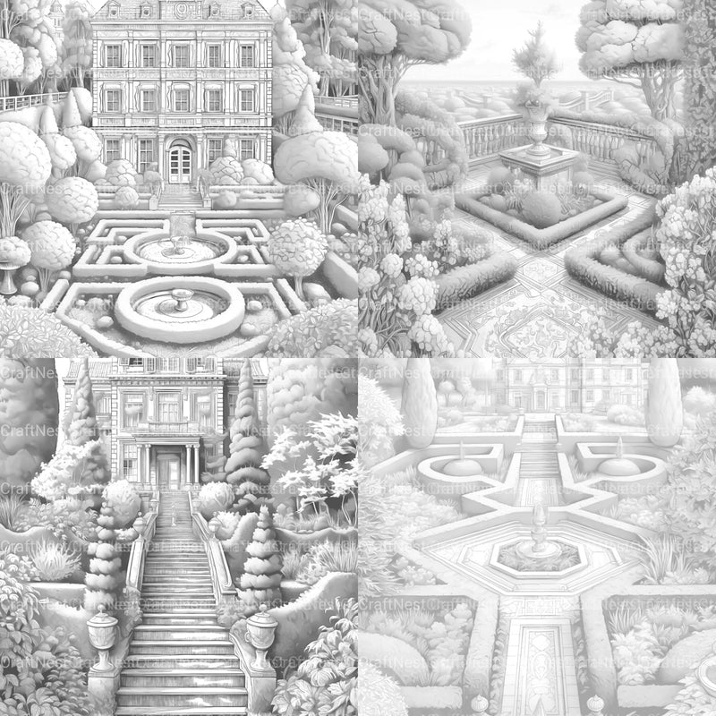 Formal Garden Coloring Book - CraftNest - Digital Crafting and Art