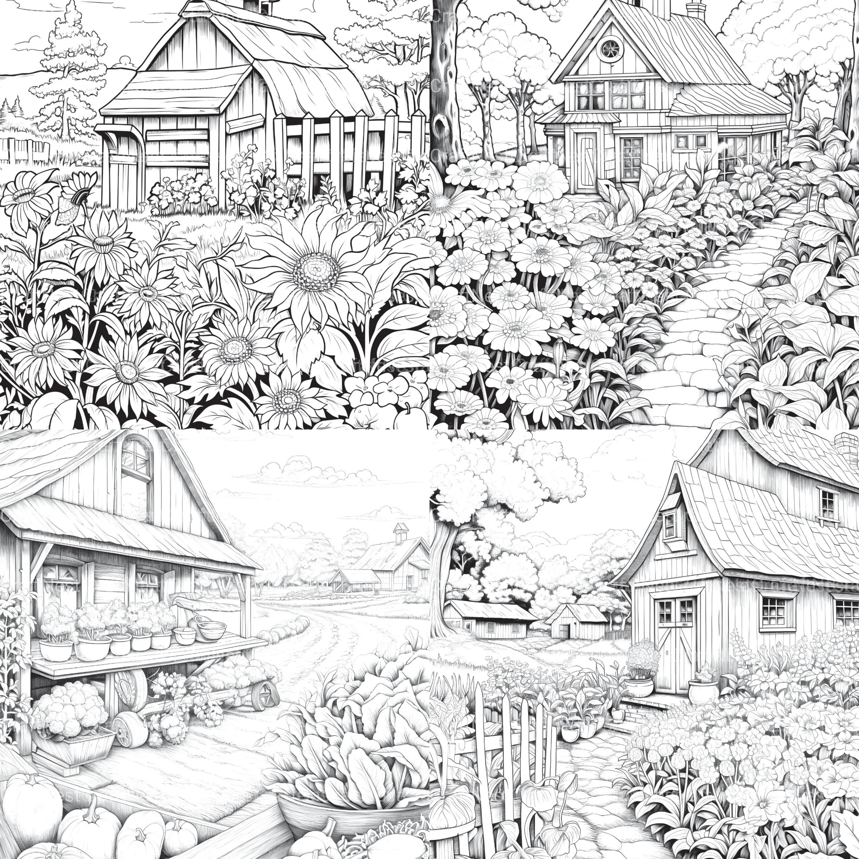 Farmers Garden Coloring Book 2 - CraftNest - Digital Crafting and Art