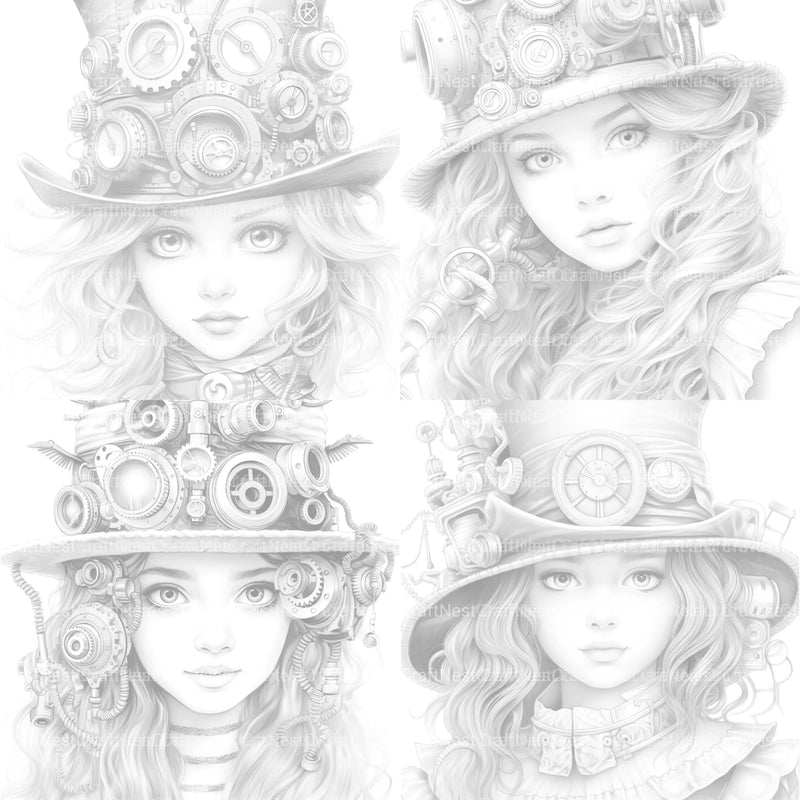Victorian Girl Coloring Book - CraftNest - Digital Crafting and Art