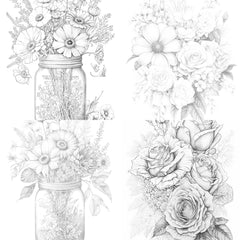 Flower Coloring Book 3 - CraftNest - Digital Crafting and Art