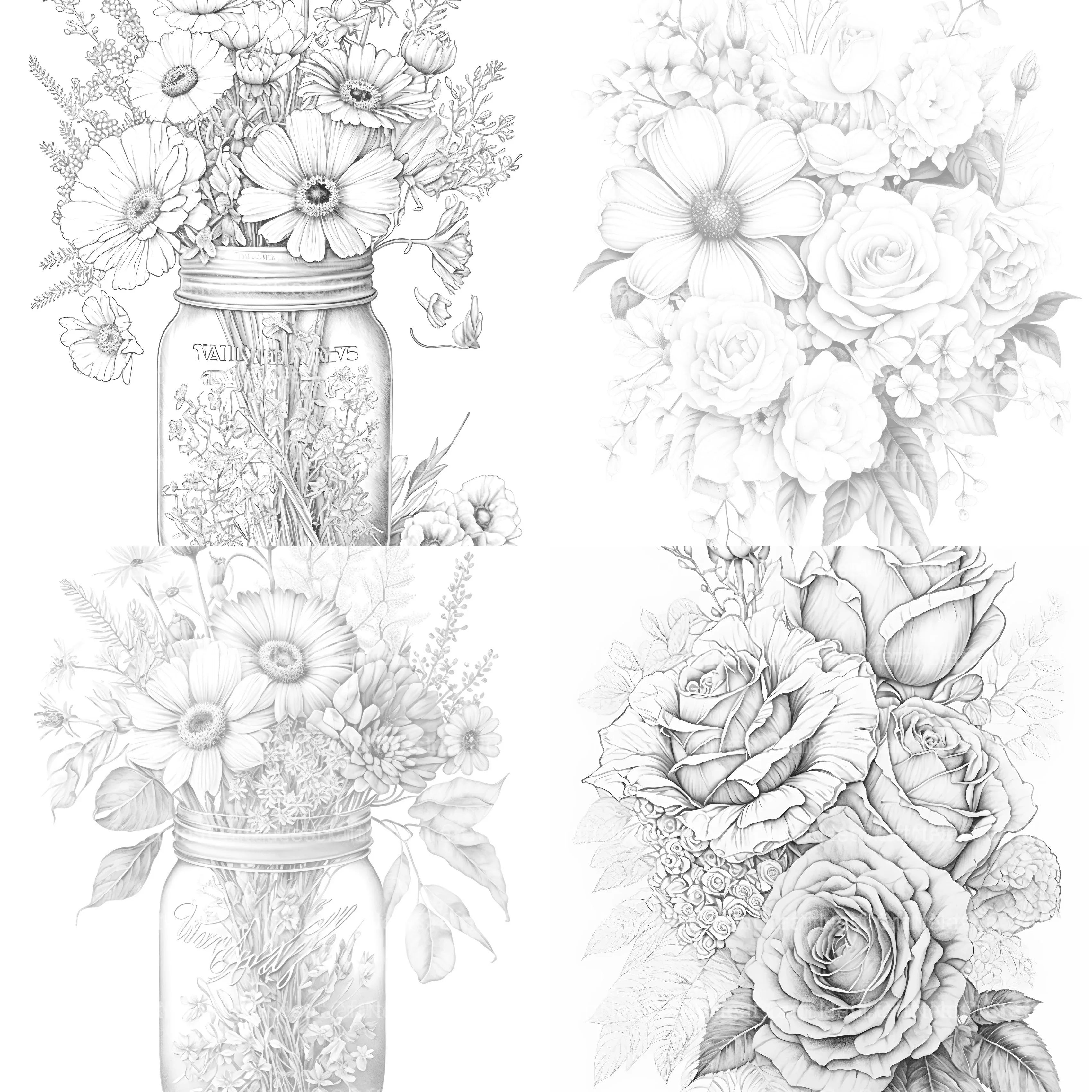 Flower Coloring Book 3 - CraftNest - Digital Crafting and Art