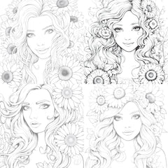 Venetian Carnival Woman Coloring Book - CraftNest - Digital Crafting and Art