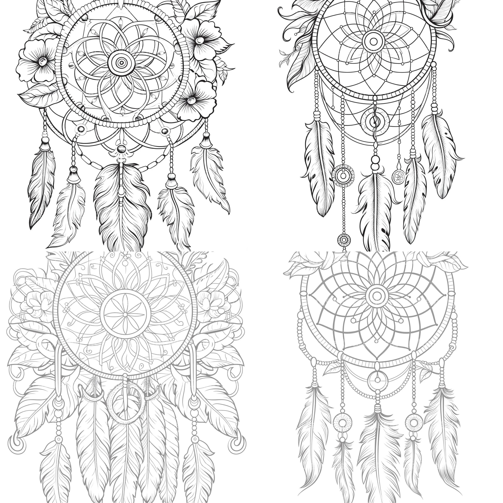 Dreamcatcher Coloring Book - CraftNest - Digital Crafting and Art