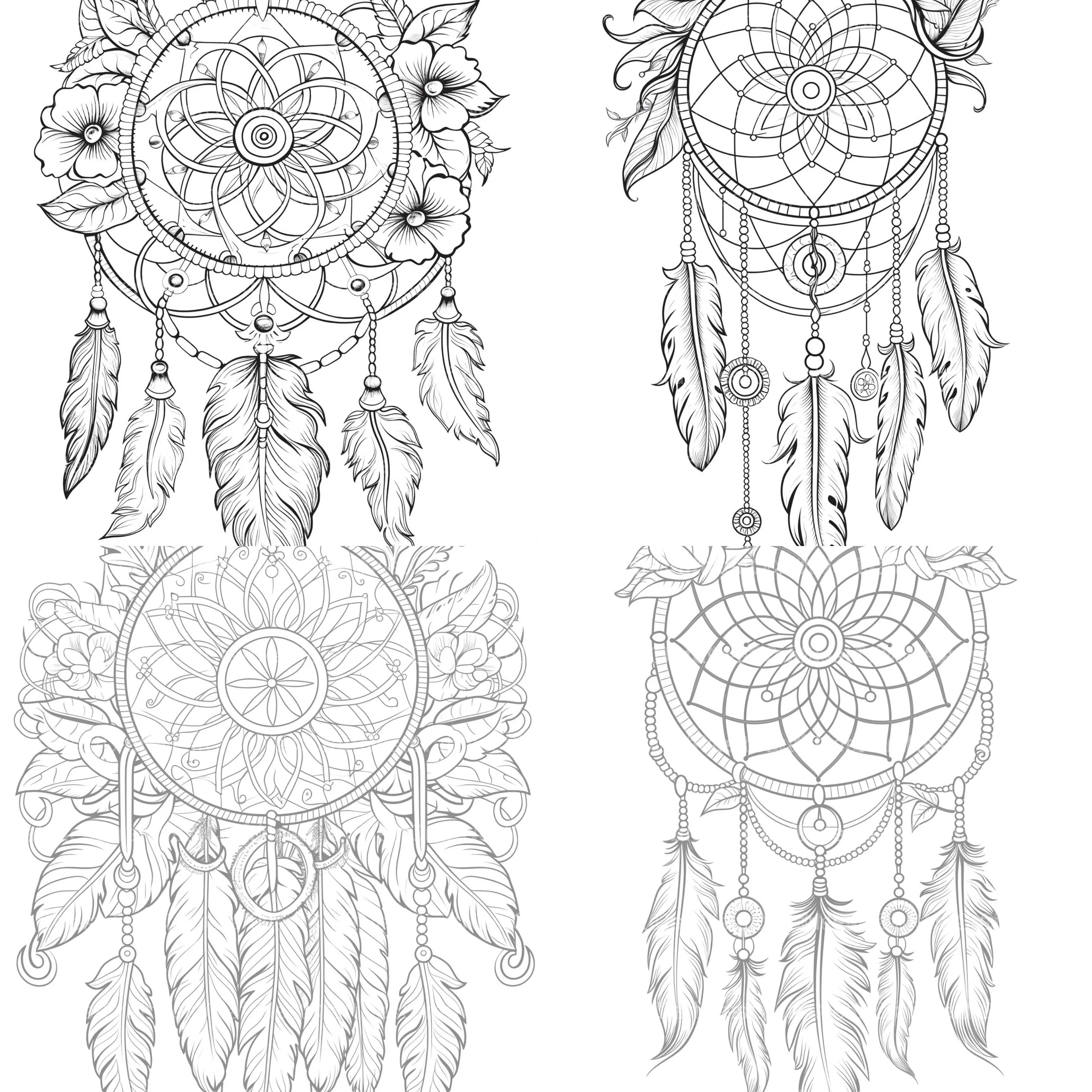 Dreamcatcher Coloring Book - CraftNest - Digital Crafting and Art