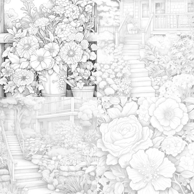 Spring Garden Coloring Book - CraftNest - Digital Crafting and Art