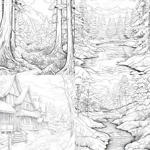 Winterland Coloring Book - CraftNest - Digital Crafting and Art