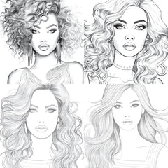 Beautiful Women Coloring Book - CraftNest - Digital Crafting and Art