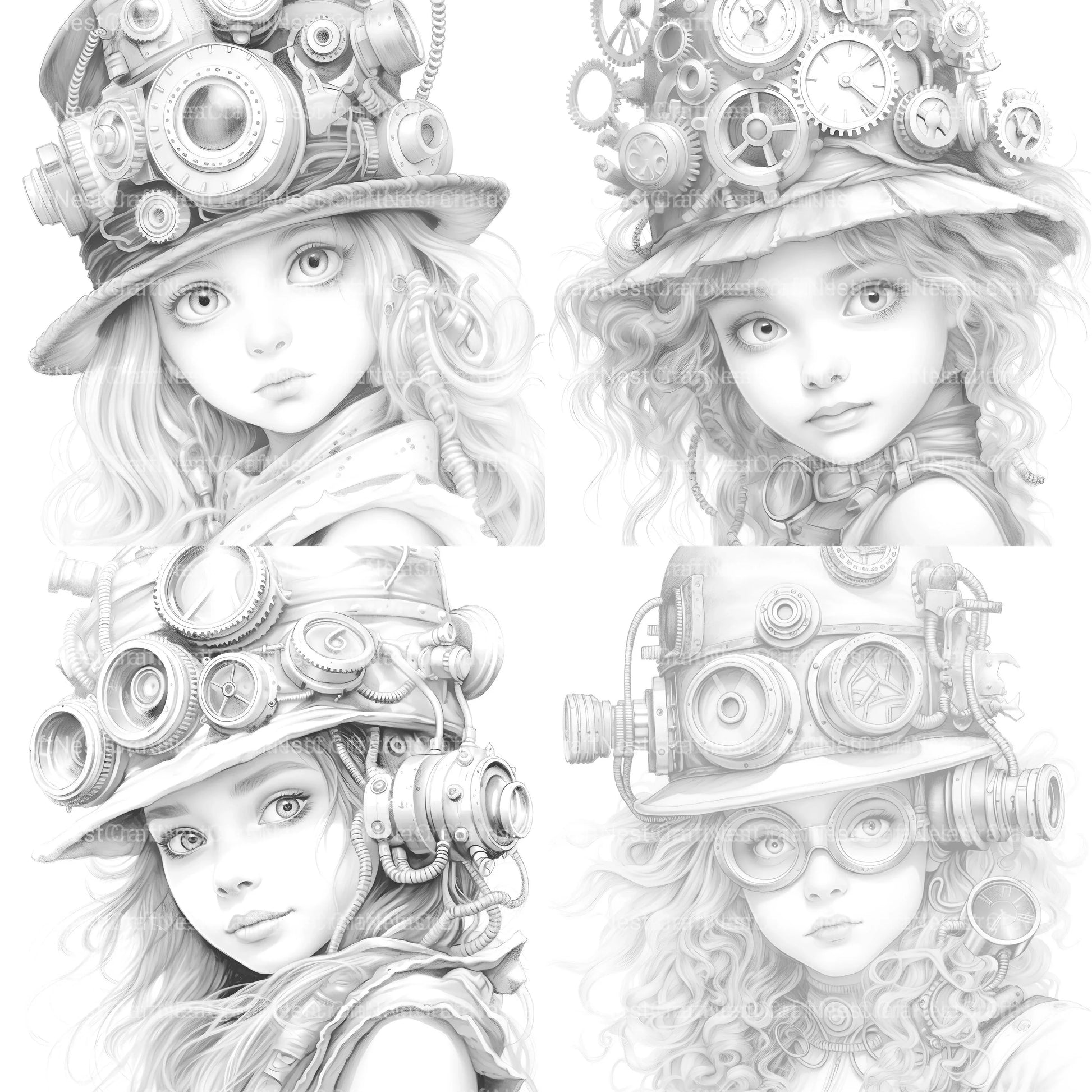 Victorian Girl Coloring Book - CraftNest - Digital Crafting and Art