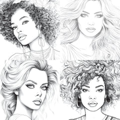 Beautiful Women Coloring Book - CraftNest - Digital Crafting and Art