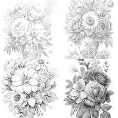 Flower Coloring Book - CraftNest - Digital Crafting and Art