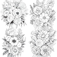 Flower Coloring Book 2 - CraftNest - Digital Crafting and Art