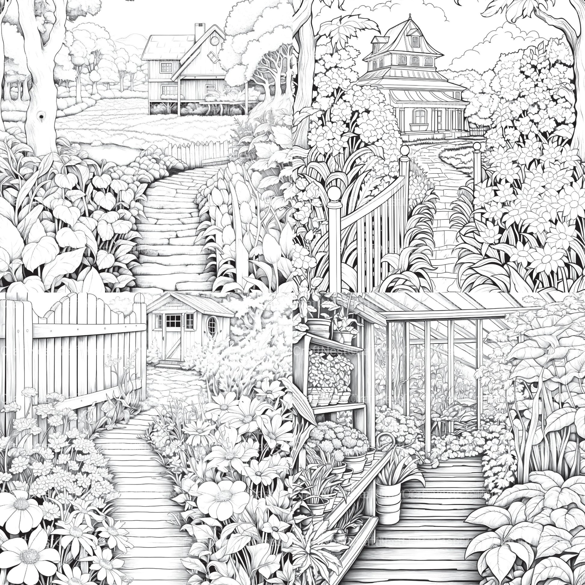 Farmers Garden Coloring Book 2 - CraftNest - Digital Crafting and Art