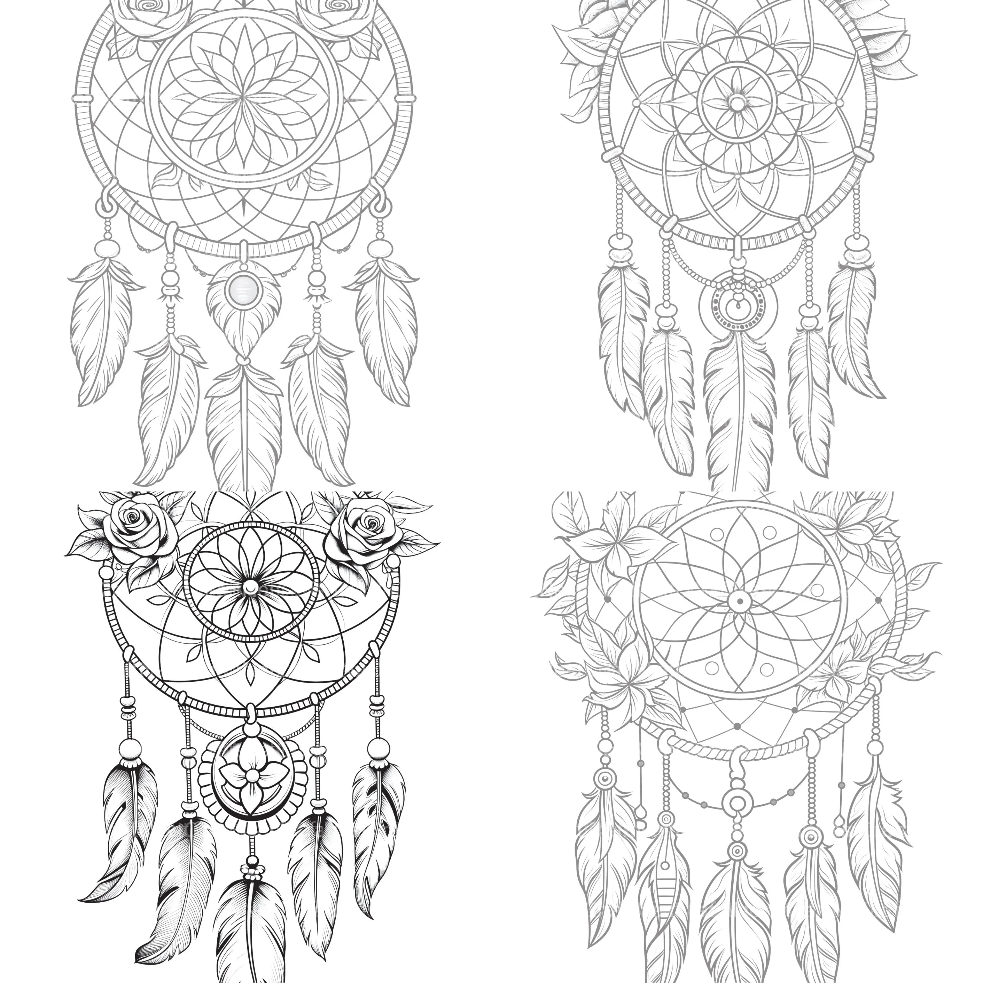 Dreamcatcher Coloring Book - CraftNest - Digital Crafting and Art