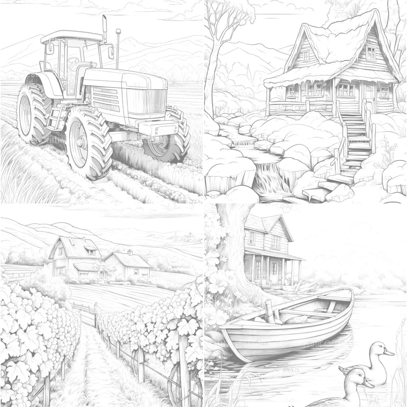 Country Life Coloring Book - CraftNest - Digital Crafting and Art