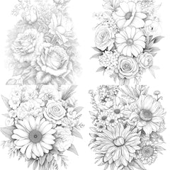 Flower Coloring Book 3 - CraftNest - Digital Crafting and Art