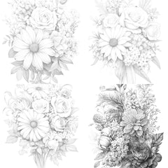Flower Coloring Book - CraftNest - Digital Crafting and Art